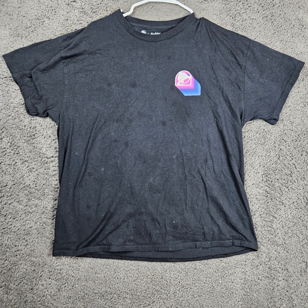 Taco Bell x It's Living Black Graphic Print Short Sleeve T-Shirt‎ Men's